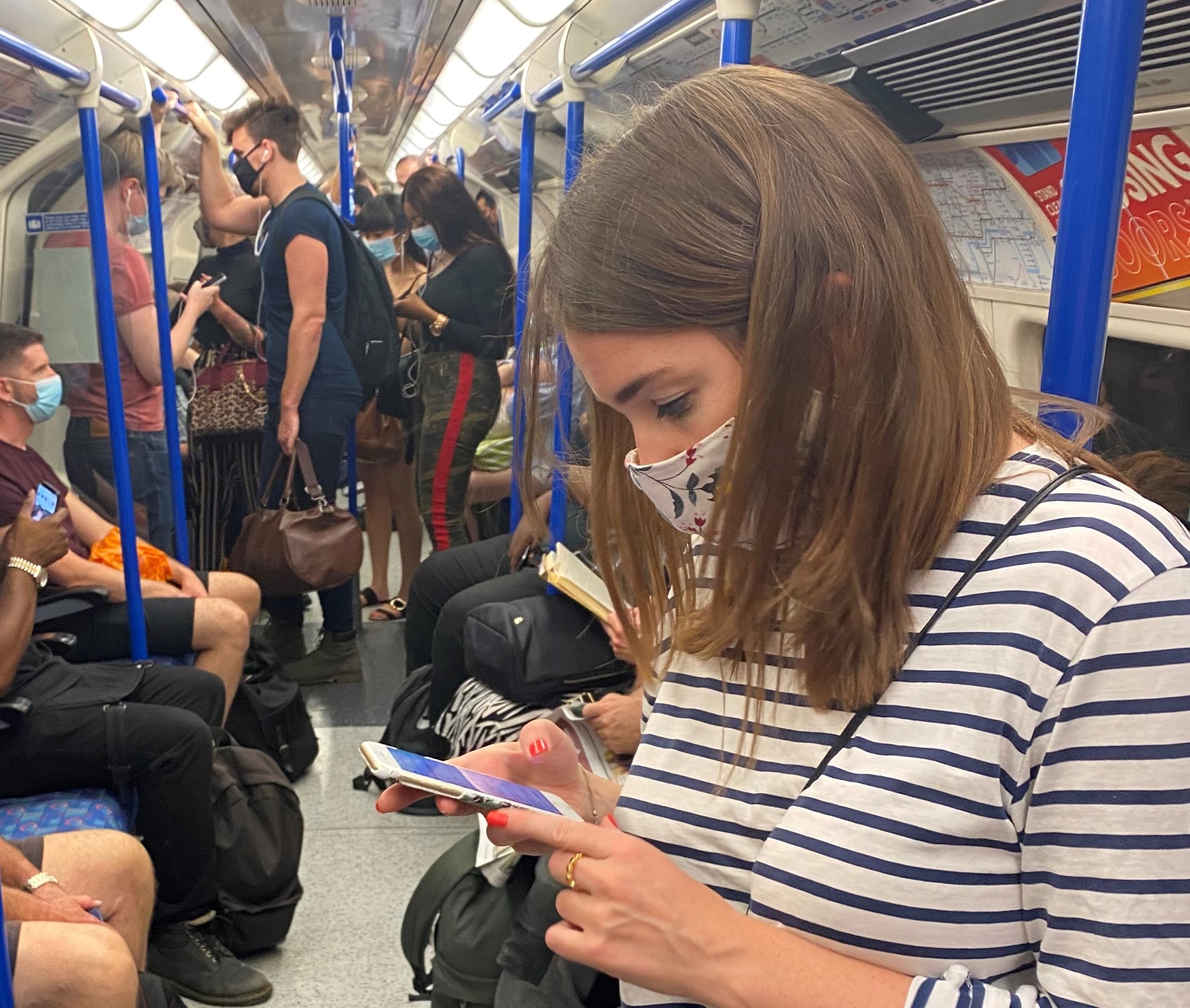 face masks on Tube