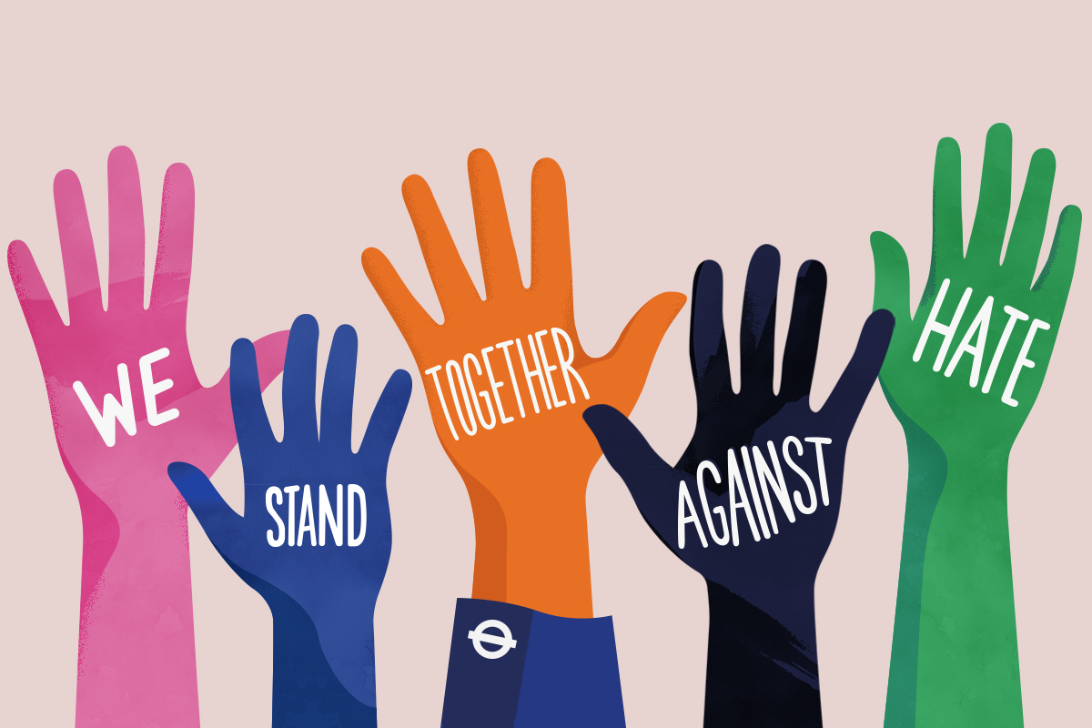 TfL Together Against Hate Campaign poster