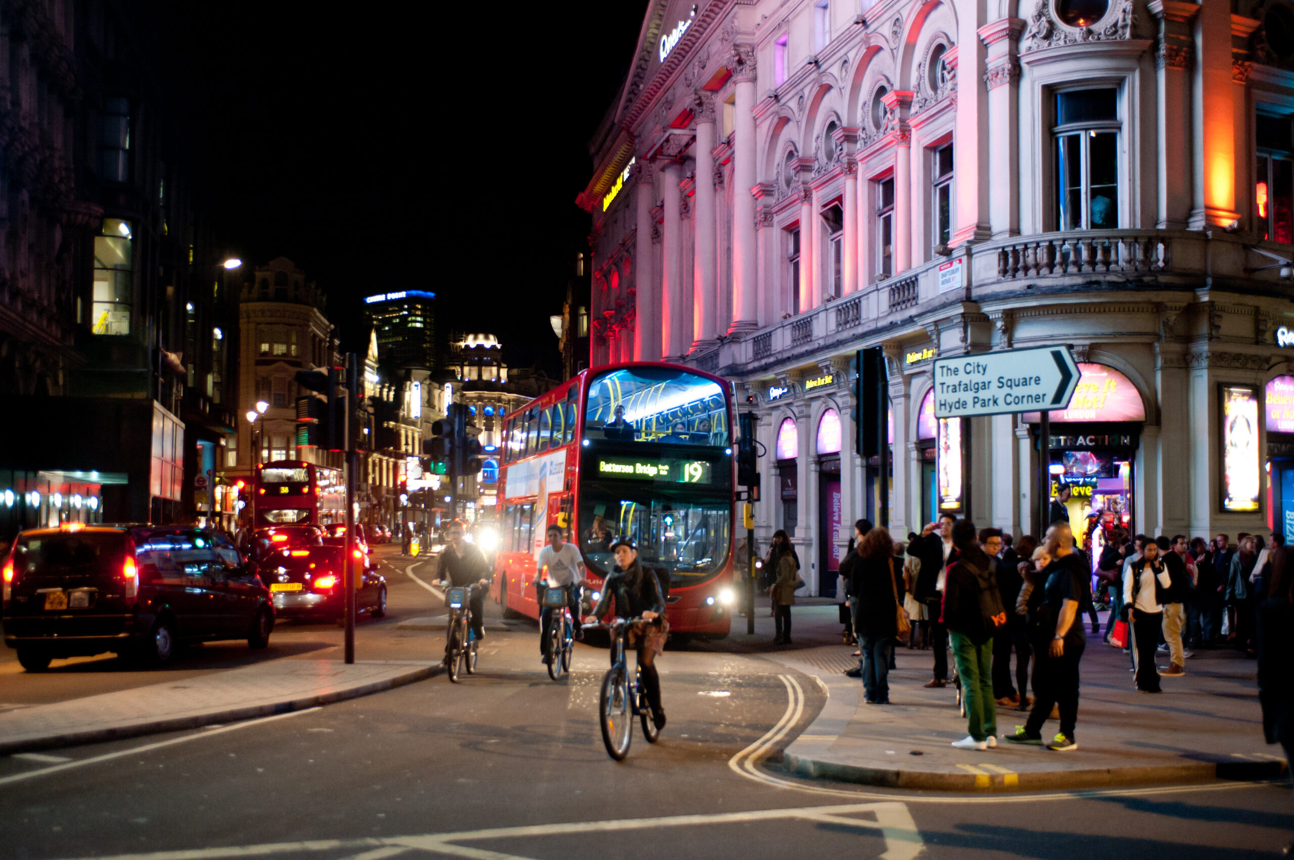 London street at night