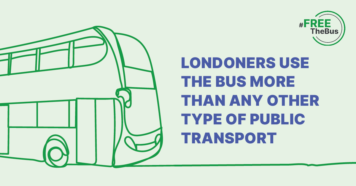 Londoners use the bus more than any other type of public transport