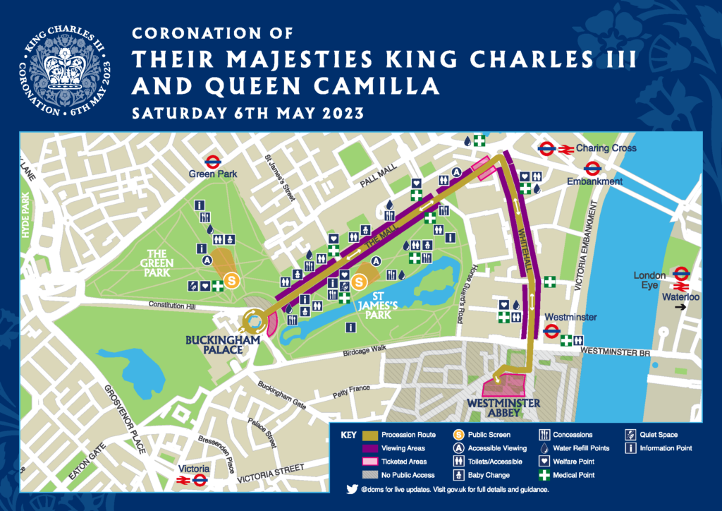 Coronation procession map