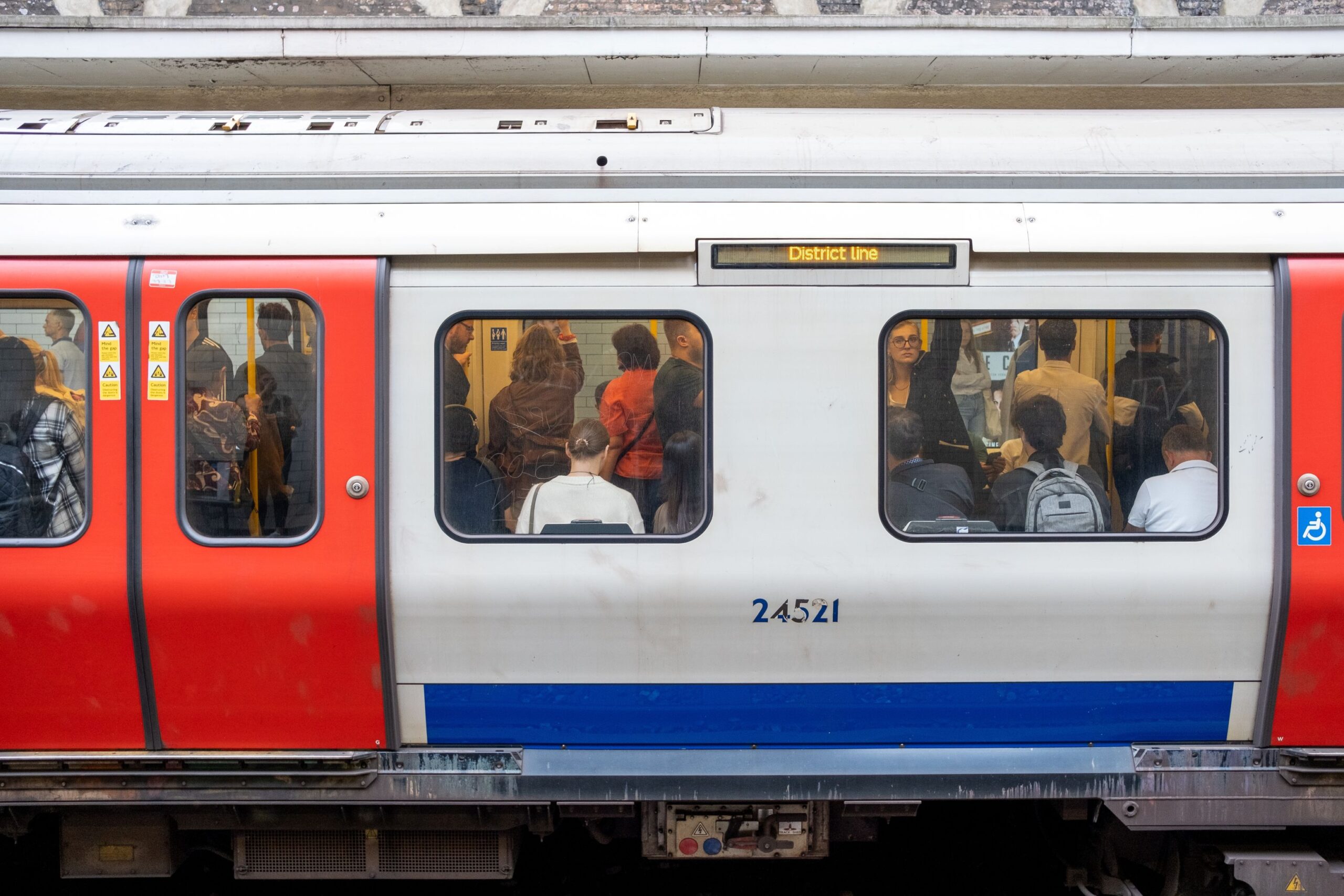 Close up of busy tube at the station