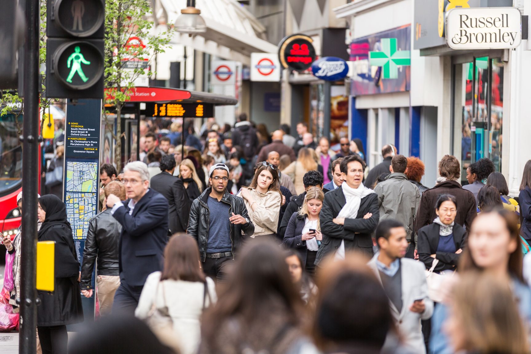 Crowded London street