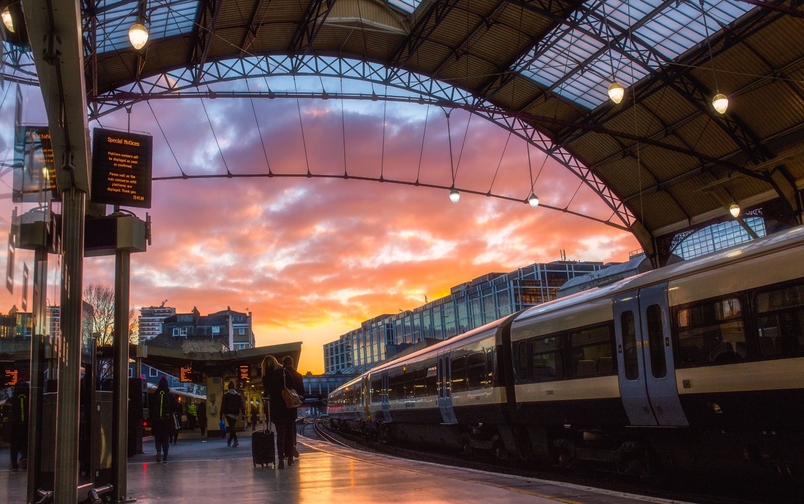 Train in Victoria at night