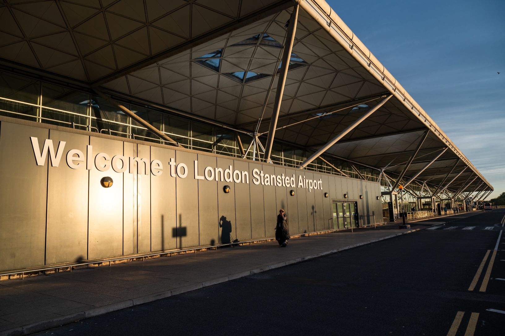 The outside of Stansted Airport